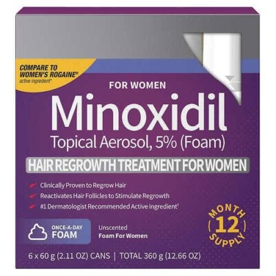 Kirkland Signature for Women 5% minoxidil foam box